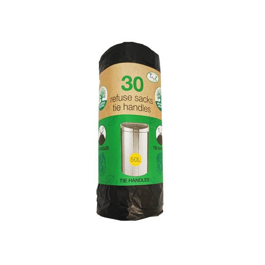 Tidy Z Tie Handle Refuse Sacks 50L 30 Pk