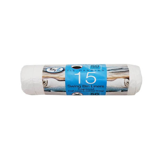 TIDY Z TIE HANDLE SWING BIN LINERS 15 Pack