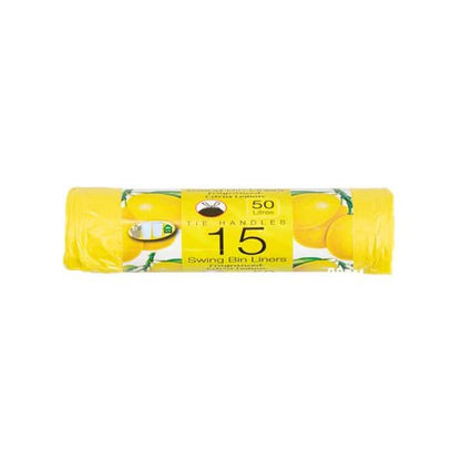 TIDY Z TIE HANDLE SWING BIN LINERS 15 Pack